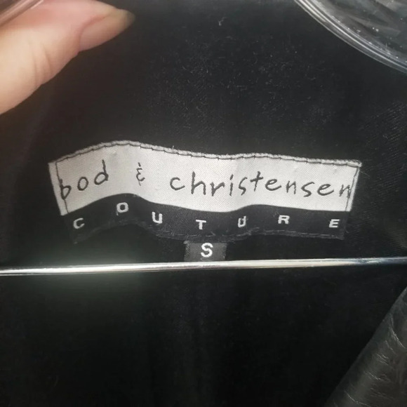 Bod  & Christensen Couture Black Long Leather Coat S - Picture 3 of 13